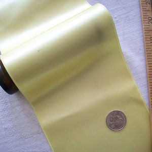 2 yds. of lemon mousse vintage satin ribbon 4 7/8 wide image 1