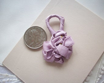 1 ribbon work bow/ornament in lavender silk