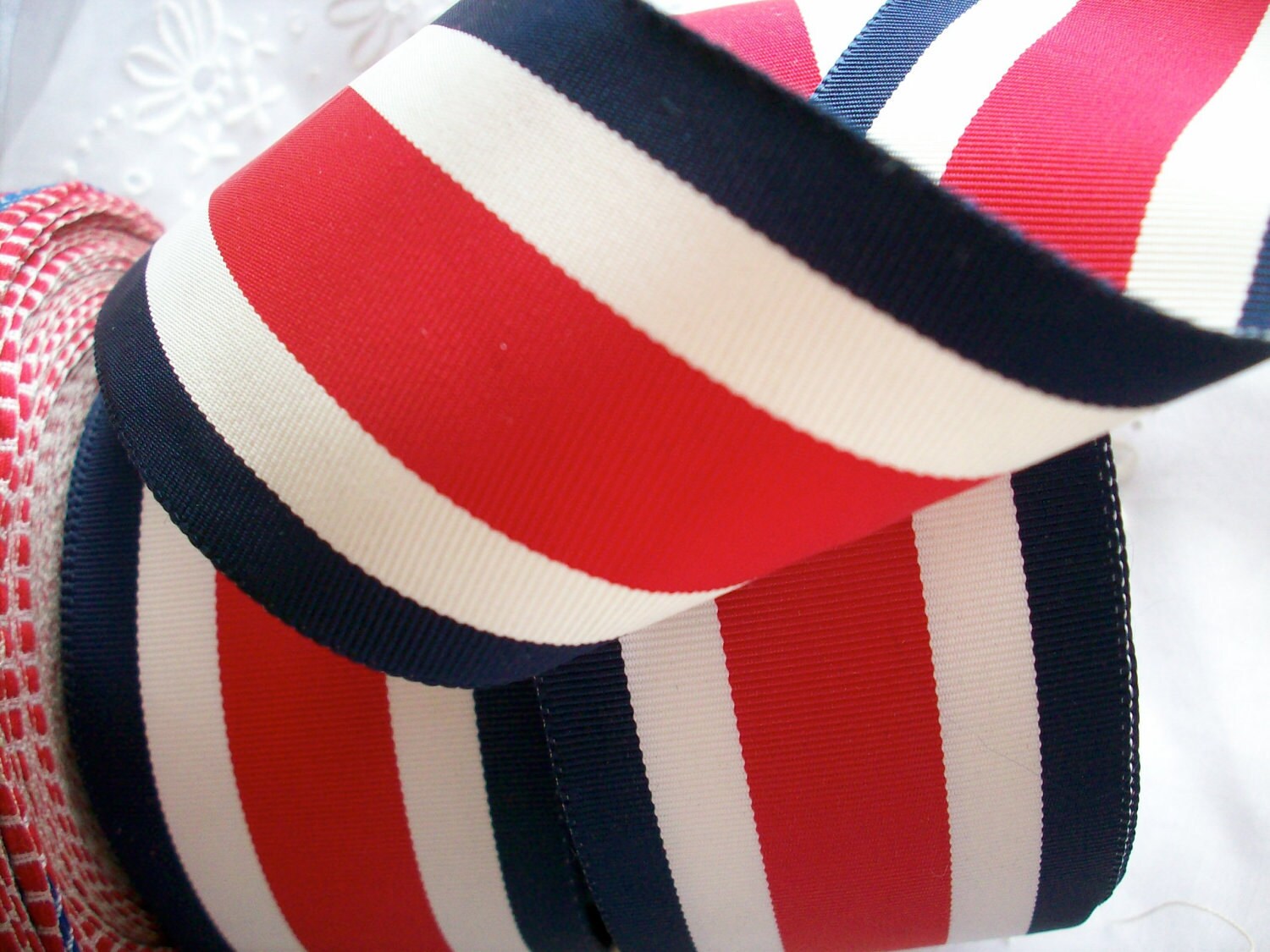 1 Inch Nylon Webbing Black and Red Stripes Webbing Bag Strap Webbing ,woven  Tape Gift for Lover 