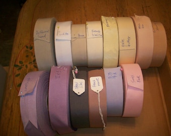 6 yds. of 1 1/2 inch petersham/grosgrain cotton/rayon Vintage ribbon