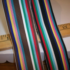 Vintage gestreepte grosgrain in meerdere kleuren yard