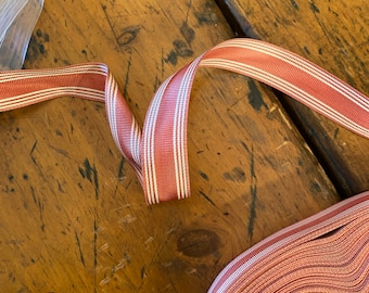 2 yds.of vintage millinery ribbon in beautiful colors stripe