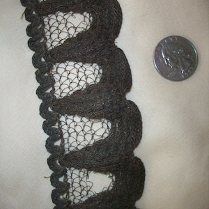 1 ft. Hand done 18th century Antique french metal lace trim,more