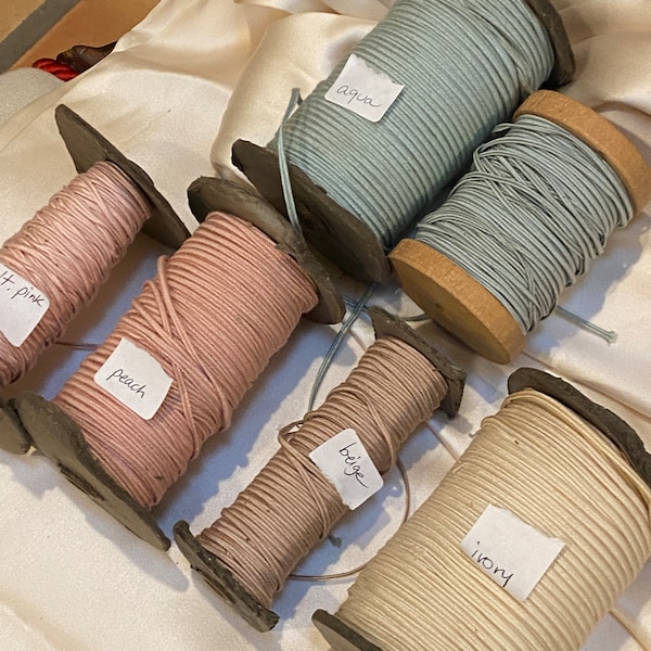 3 yds. Antique silk and cotton soutache french fashion dolls, jewelry