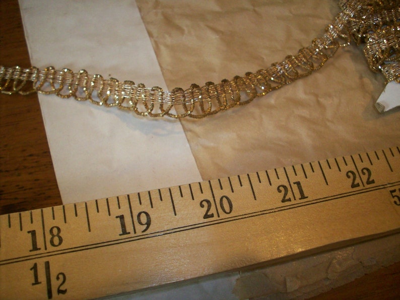 Gold lacey metal antique French trim