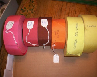 6 yds. 2 inch petersham ribbon in colors vintage cotton and rayon