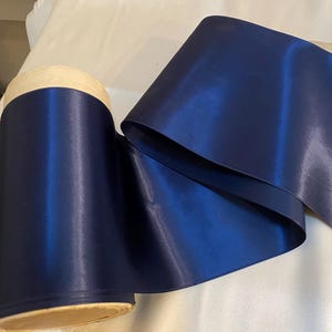2 yds. of navy vintage satin ribbon  5&quot; wide