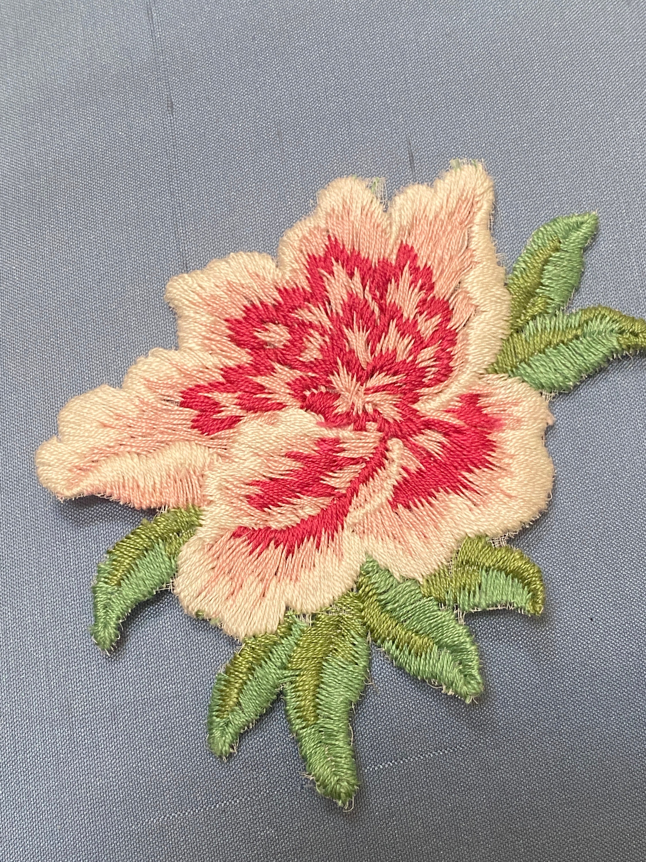 Antique Hand Loomed Floral Applique - Etsy Israel
