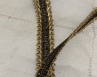 wholesale and retail vintage  gold two tone metallic trim store stock vintage supplies