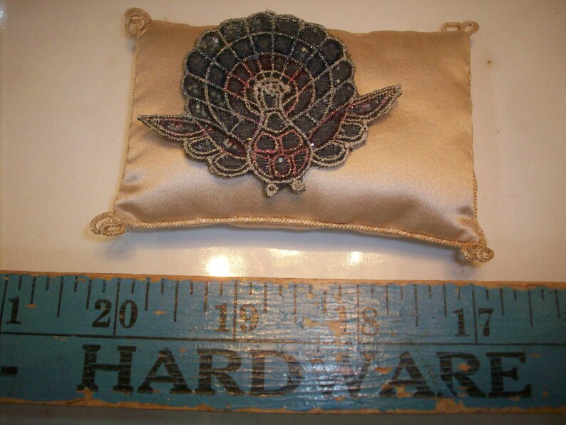 Antique Peacock Applique of the 1920s Authentic With Metal Etsy