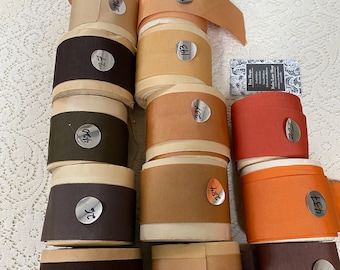 Cinta vintage de algodón/rayón Petersham de 5,4 cm