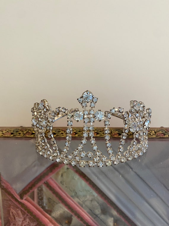 Vintage rhinestone tiara crown corona bridal weddi