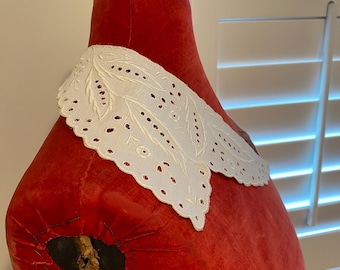 También venta al por mayor. Cuello de encaje vintage de piqué de los años 20.