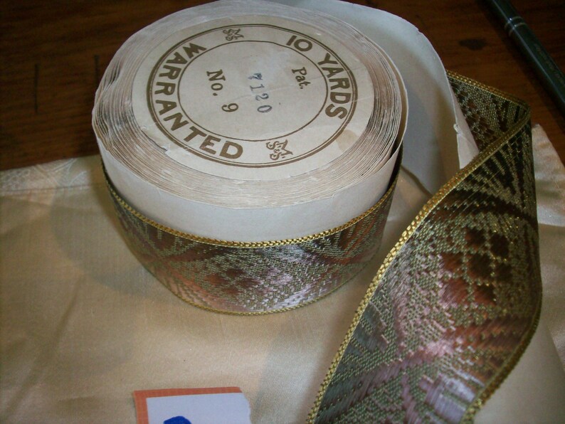 Antique metal novelty ribbon 1910s to 1920s