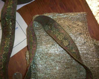 1 yard of antique dark gold trim,  yardage available