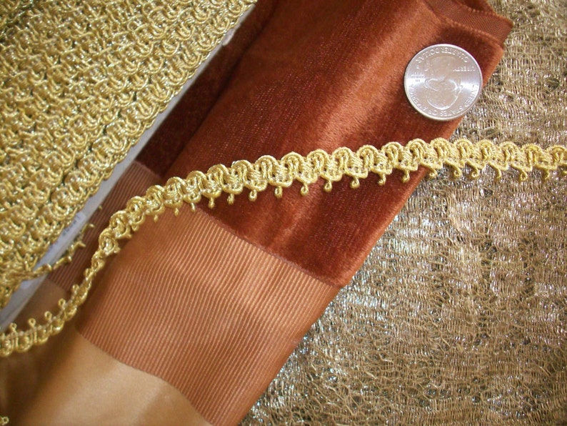 Narrow Metal Antique Gold Trim Vintage Supply Etsy