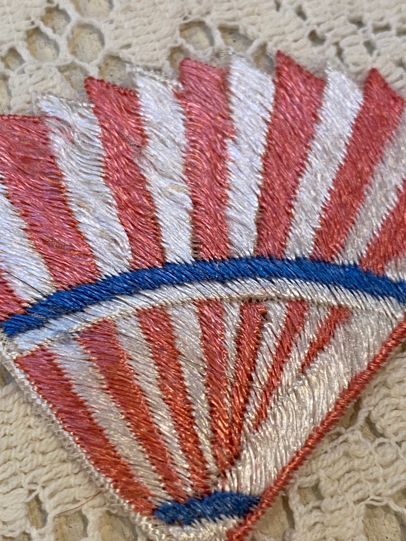 1 Piece Antique Pink Fan Applique - Etsy