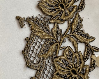 Antique metallic French applique gold