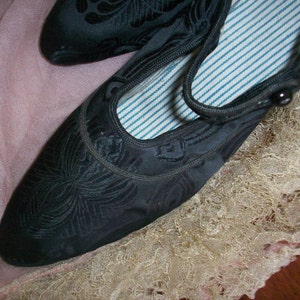 Antique silk gorgeous shoes 1800s