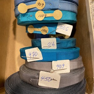 silk Late 1920s vintage silk and rayon grosgrain in many colors unused perfect 3/8"