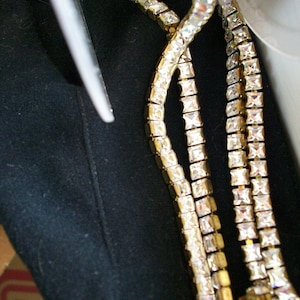 1 voet van vintage Strass zeldzame vierkant princess cut