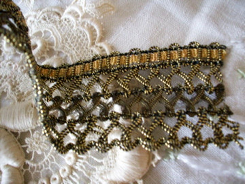 old store stock vintage supplies high metal content antique gold trim