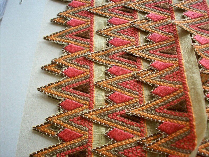 Hand Loom Embroidery Deco Period by the Yard Etsy