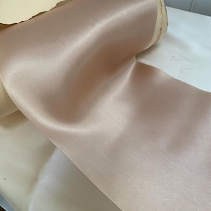 1 Meter. von mauve rosa rosa Vintage Satinband 18 cm breit