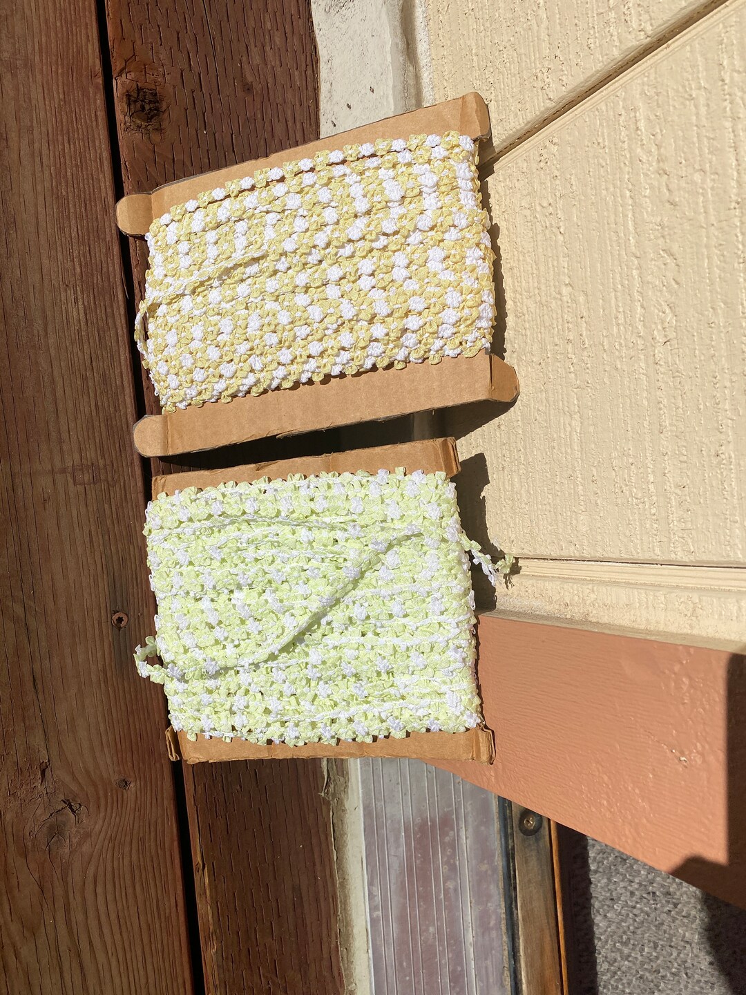 Ribbon Work Garland in Very Soft Pale Colours Etsy