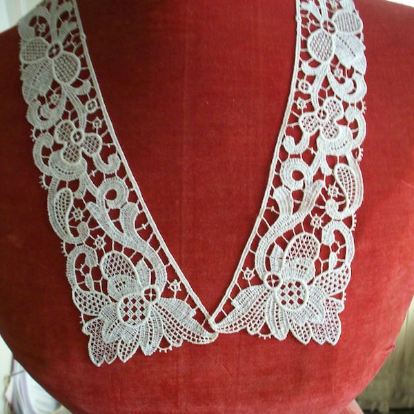 Antique Schiffli Lace Collar Etsy
