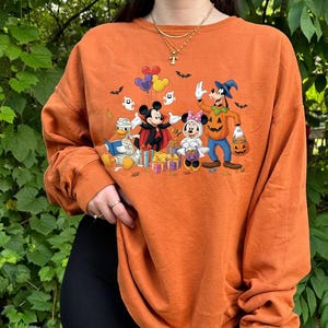 Disney Halloween Comfort Colors Shirt, Vintage Mickey and Friends Party Tee, Spooky Season Family Matching Shirt