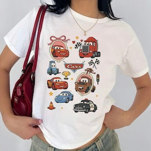 Cars Disney Baby Tee, Lightning McQueen Baby Tee, Magic Kingdom Shirts, Womens Baby Tee Park Shirt, Isney Girl Trip Croptop Women