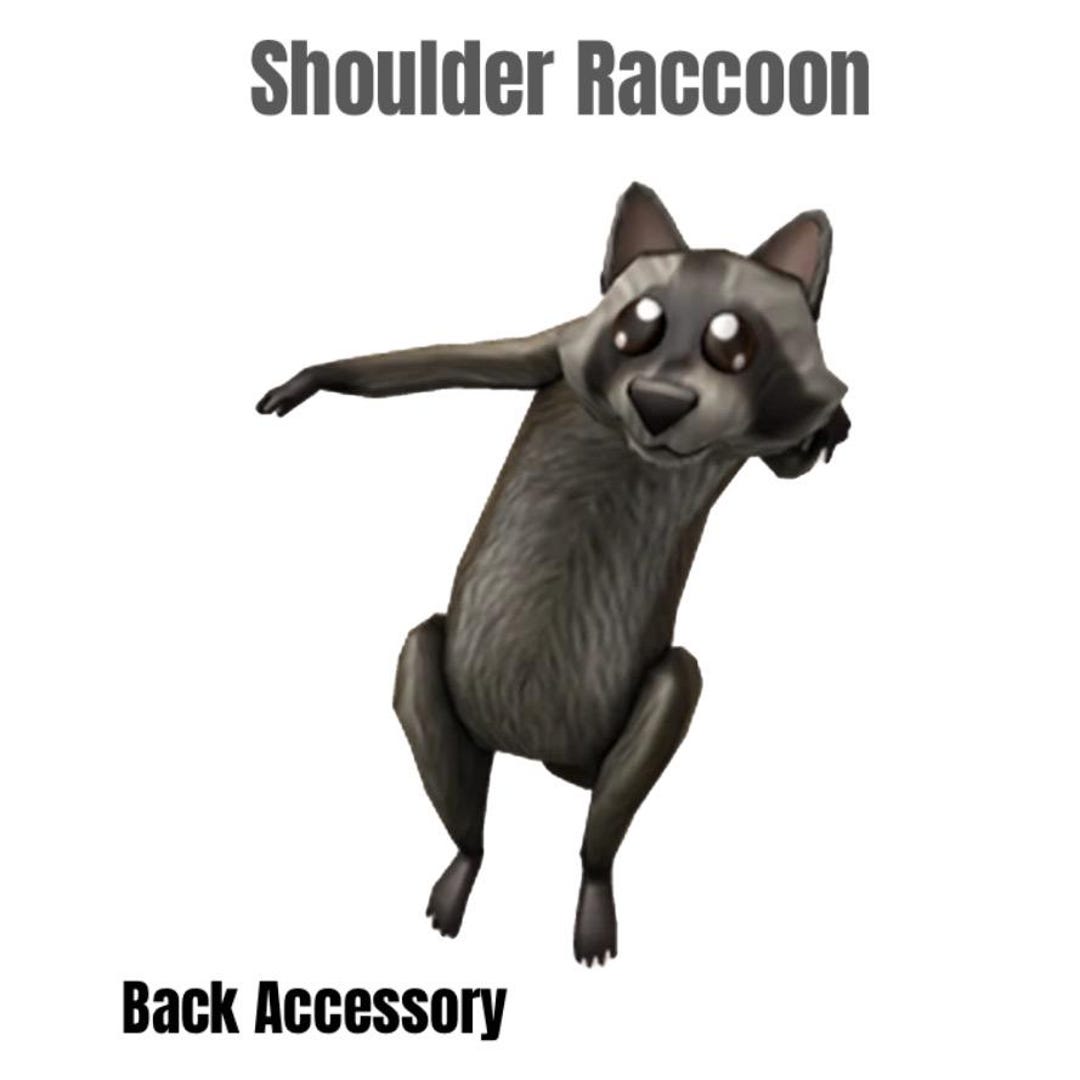 Real Code Raccon Roblox DLC Shoulder Raccoon *digital Code* Virtual Toy Code Avatar ...
