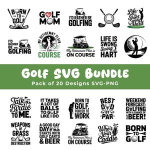 Golf svg bundle, golf monogram svg, golf club png, split monogram png, golf name frame, Cut files for Cricut & Silhouette, golf ball svg