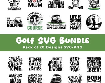 Golf svg bundle, golf monogram svg, golf club png, split monogram png, golf name frame, Cut files for Cricut & Silhouette, golf ball svg