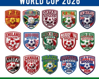 World Cup 2026 Nationalmannschaften PNG Bündel, internationale Fußball-Landesentwürfe, Fussball-Nationen Kunstgarn-Kunstdesign, USA Kanada Mexiko.