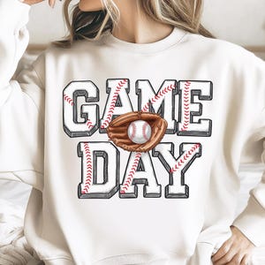 Game Day Baseball T-shirt Design, Game Day Png, Softball Game Day Png, Baseball Glove, Baseball Mama Png, Digital Design