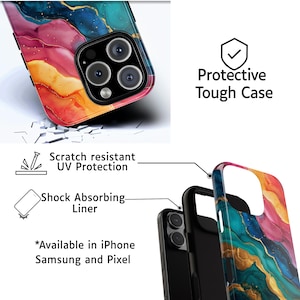 Retro Sardine Tin Phone Case: MagSafe Option Vintage Pink Striped Phone Cover Coastal Summer iPhone Google Pixel Samsung Tough Case afbeelding 10