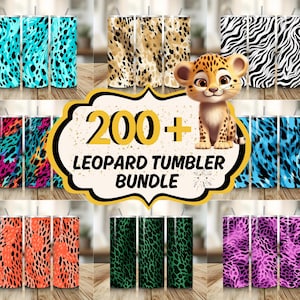 200+ Leopard Tumbler Wrap Bundle, Glitter Leopard PNG, Leopard Sublimation, 20oz Skinny Pink Leopard Wrap, Cheetah Tumbler, Leopard Print