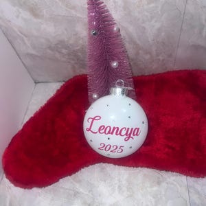 Personalized Glitter Christmas Ornament | Custom Name, Handmade