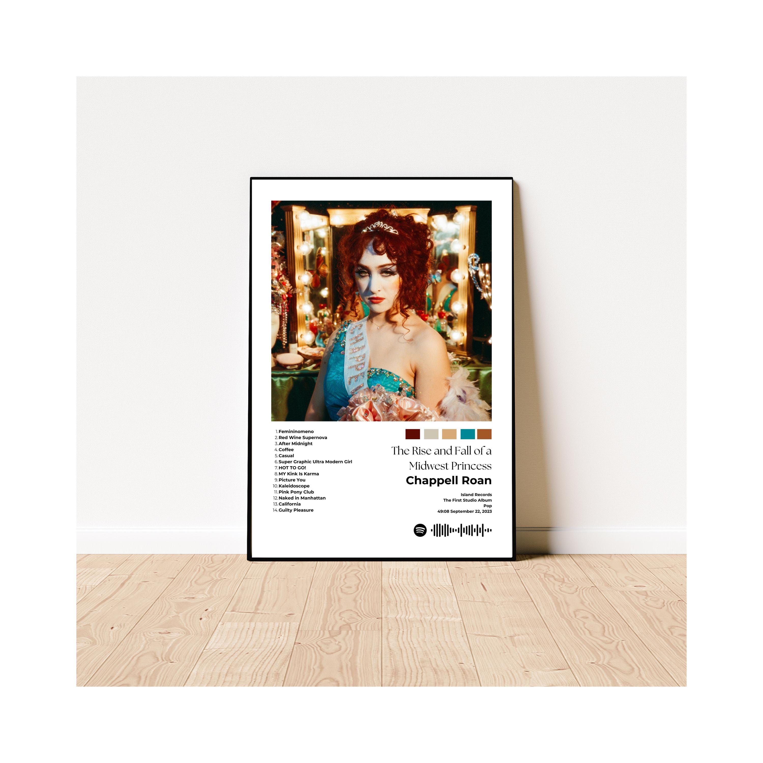 Chappell Roan Poster Décoratif Sur Toile De L'album The Rise And Fall Of A Midwest Princess Pour Chambre A Coucher 30 X 45 Cm