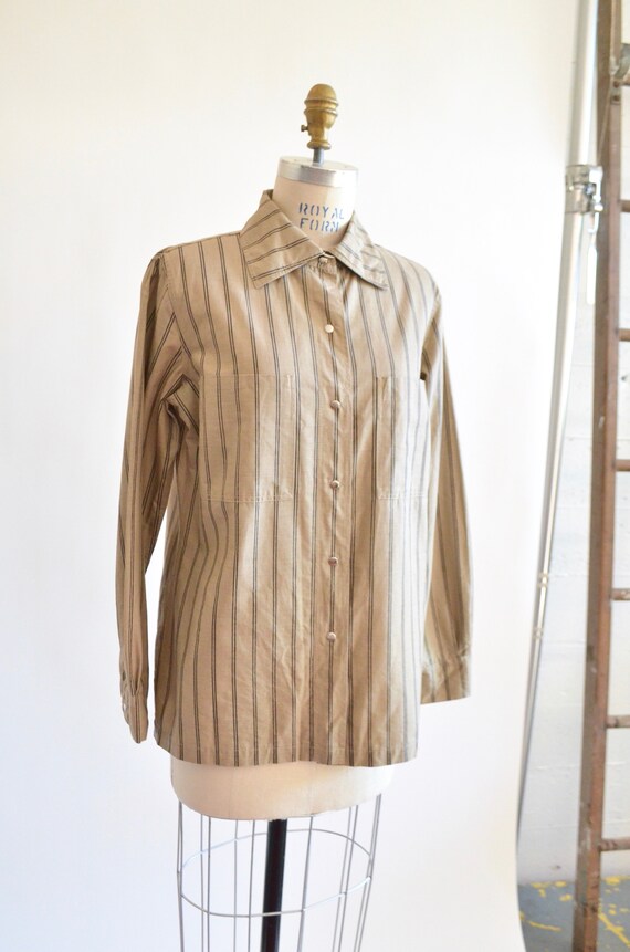 1970s vintage MARIMEKKO striped shirt / M