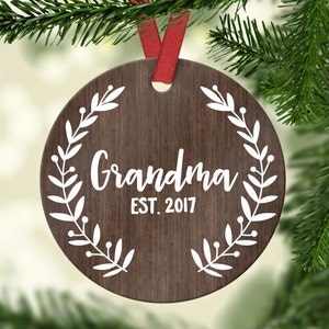New Grandma Gift Christmas Gift for Grandma Pregnancy Announcement Grandma Christmas Grandma Pregnancy Reveal Grandma Ornament Year 7150
