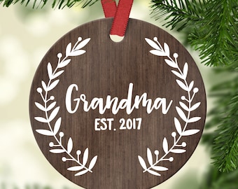 New Grandma Gift Christmas Gift for Grandma Pregnancy Announcement Grandma Christmas Grandma Pregnancy Reveal Grandma Ornament Year 7150