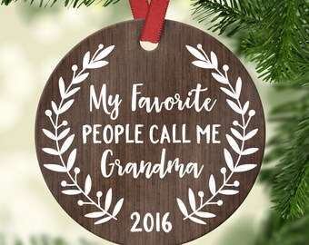 Pregnancy Announcement Grandma Gift Christmas Ornament Personalized 7118