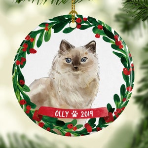 Cat Ornament Personalized Ragdoll Christmas Ornament 70027