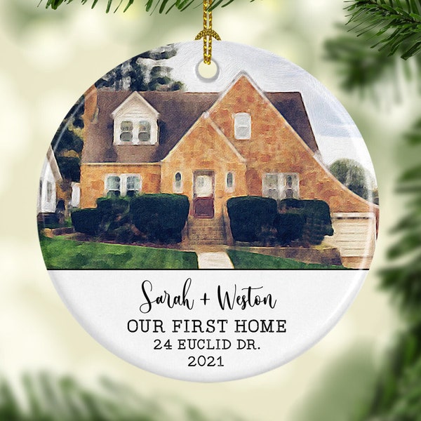 Housewarming Gift First Home Ornament Custom Real Estate Ornament First Christmas in New Home Real Estate Gift 7236