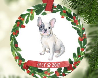 French Bulldog Ornament French Bulldog Christmas Ornament French Bulldog Christmas Tree Ornament Dog Ornament Dog Christmas Ornament 7111