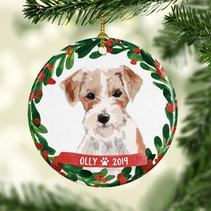 Personalized Jack Russell Christmas Ornament Jack Russell Terrier Ornament Dog Ornament Dog Christmas Ornament Gift for Pet 7973