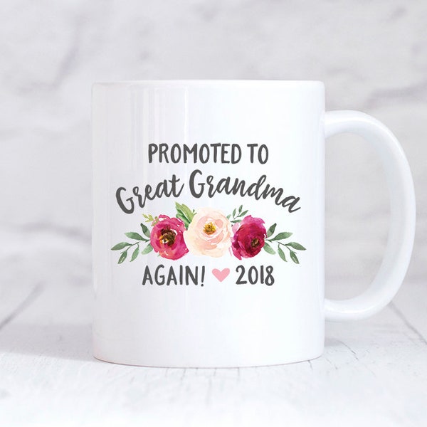 Great Grandma Pregnancy Announcement New Great Grandma Gift Great Grandma Pregnancy Reveal Great Grandma Coffee Mug Personalized Mug 1508A